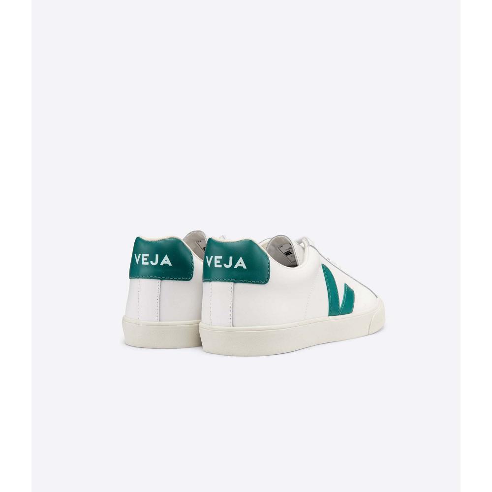 Veja ESPLAR LEATHER Tornacipő Női White/Green | HU 619KOR